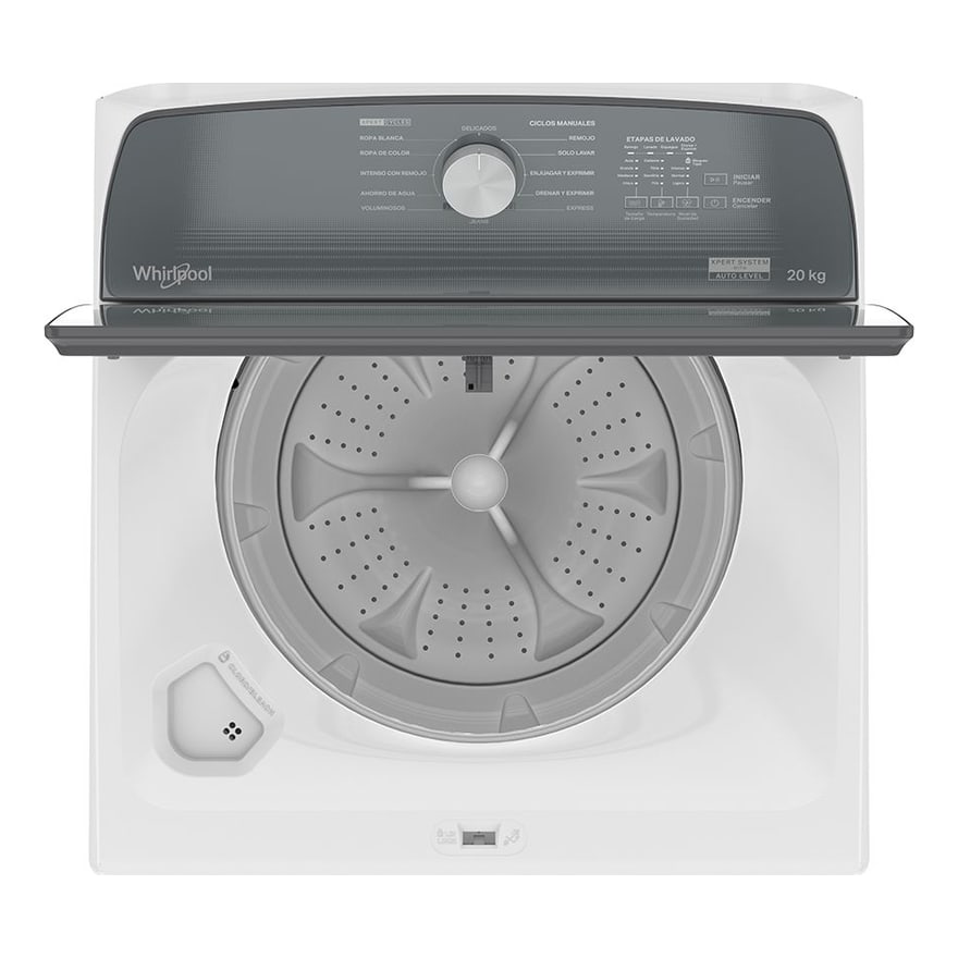 Lavadora Whirlpool 8MWTW2041WJM 20kg Carga Superior Xpert System Impulsor Panel
