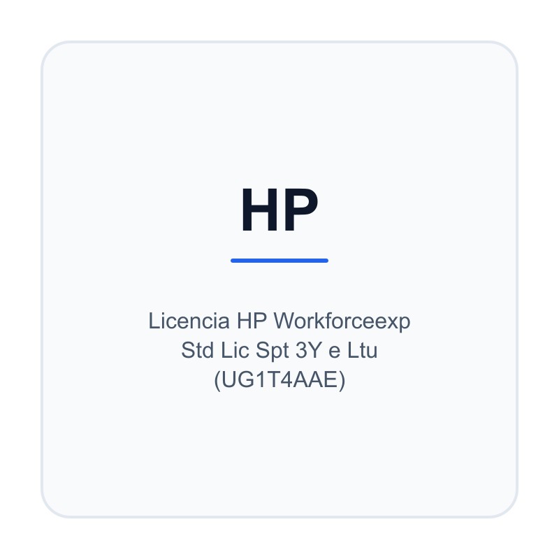 Licencia HP Workforceexp Std Lic Spt 3Y e Ltu (UG1T4AAE)
