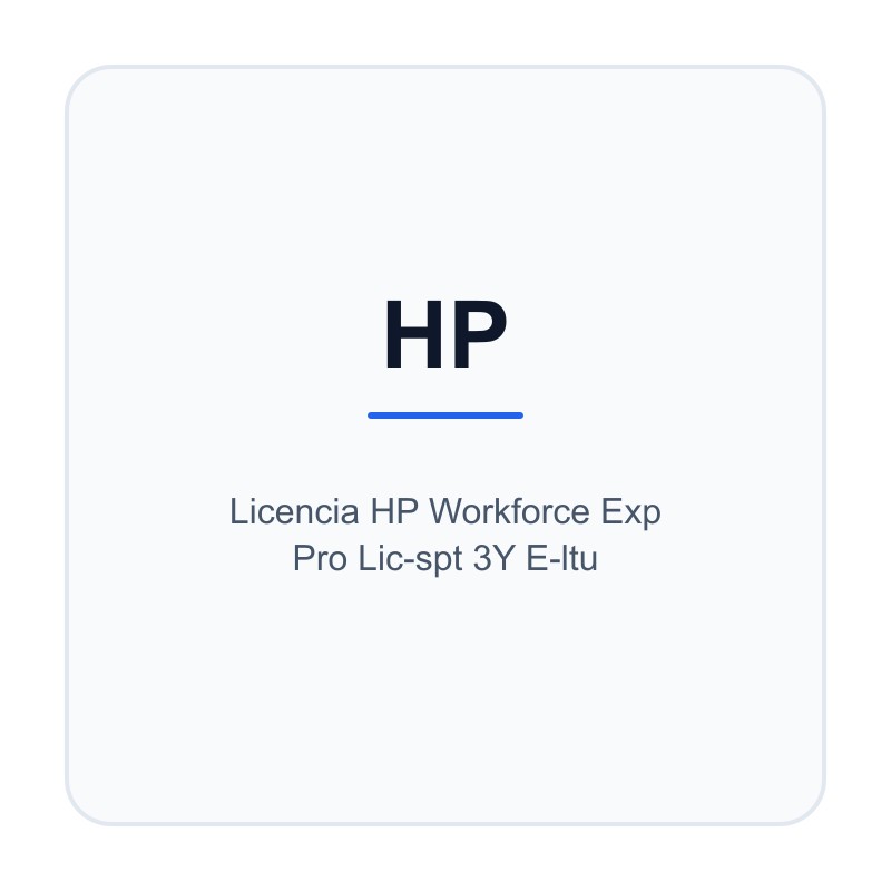Licencia HP Workforce Exp Pro Lic-spt 3Y E-ltu