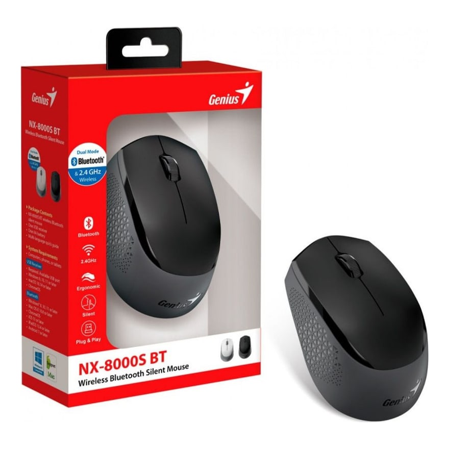 Mouse Genius NX-8260S BT Color Claw Bluetooth y 2.4 GHZ