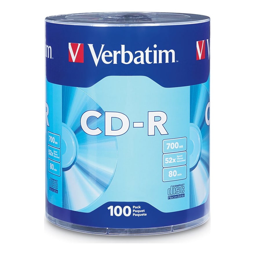 Disco ├│ptico Verbatim 96524 Cd-r 80MIN 700MB 52X 100PK Bulk