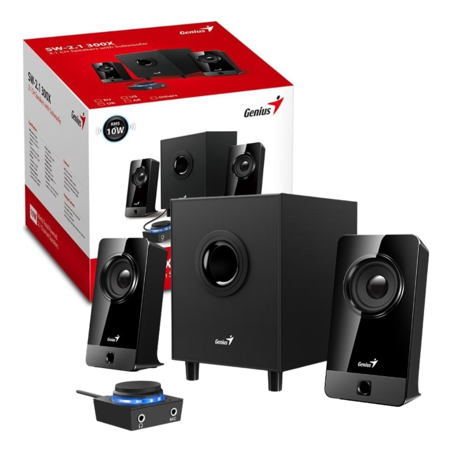 Parlante Genius SW-G2.1 300X Potencia 10W Rms Subwoofer 3.5W