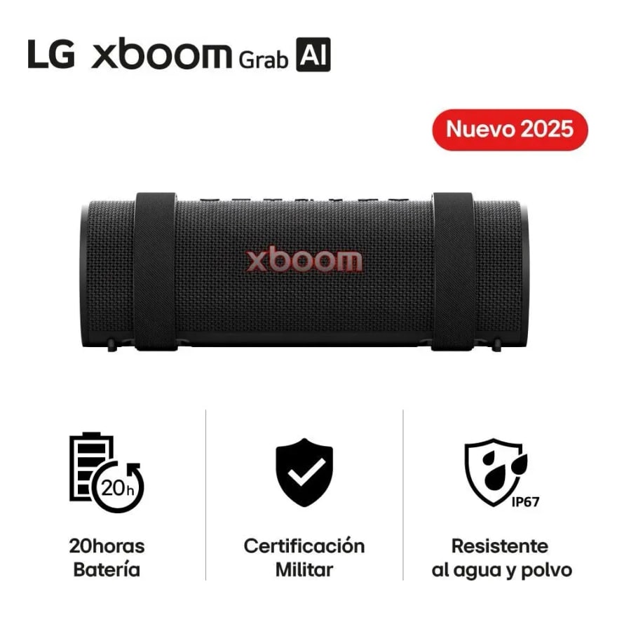 Parlante LG Xboom Grab 30W BT Bat. 20 H IP67