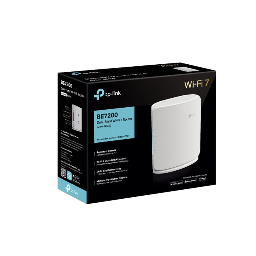 Router TP-Link Archer BE450 WiFi 7 BE7200 5 Puertos Ethernet