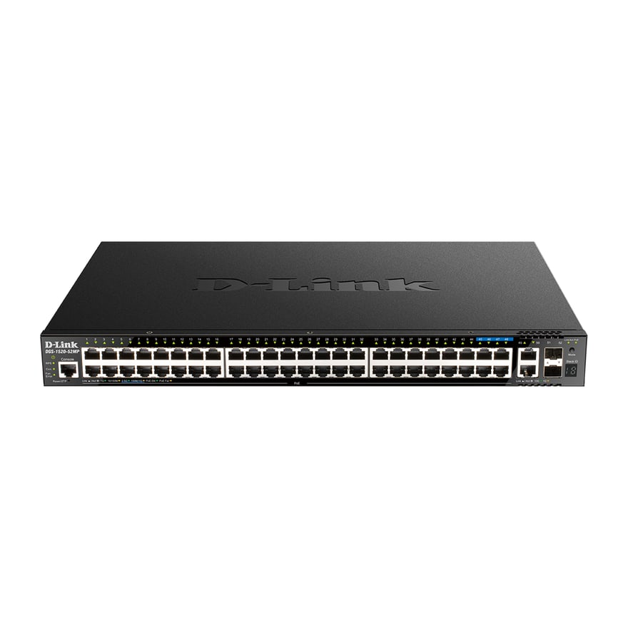 Switch D-Link DGS-1520-52MP POE 48PTOS/2 Ptos 10G SFP Plus