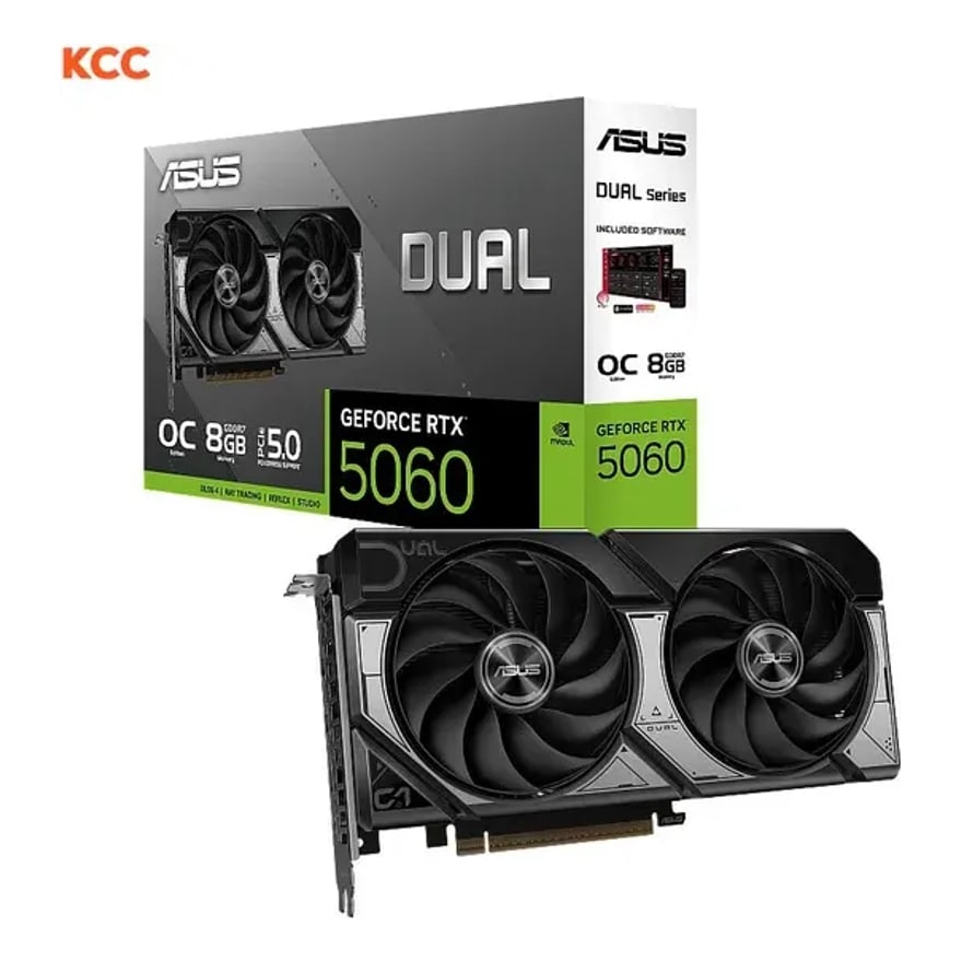 Tarjeta de video ASUS Dual GeForce RTX5060 8GB GDDR7 OC Edition 90YV0N12-M0AA00