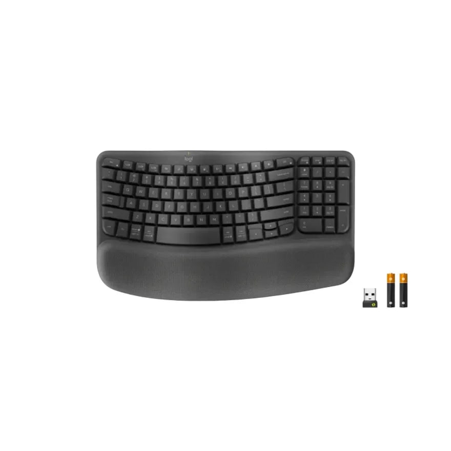 Teclado Logitech Wave Keys B2B Wireless Ergon├│mico