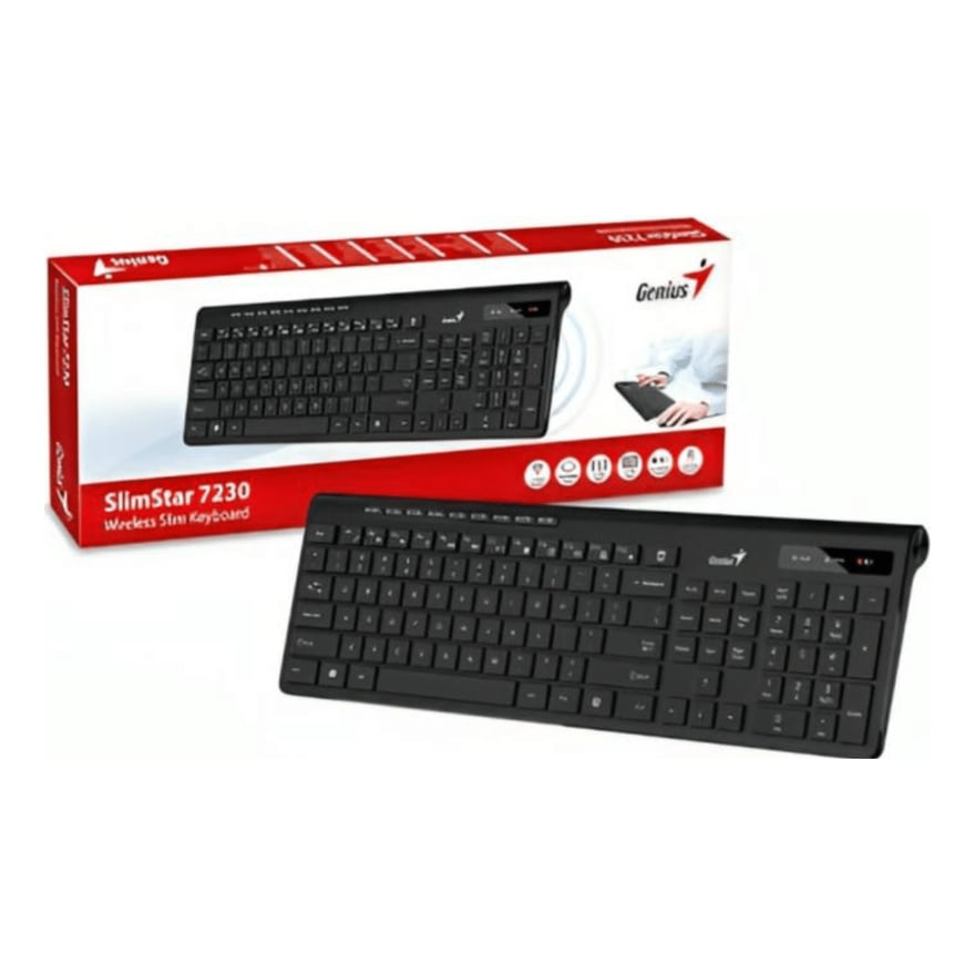 Teclado Genius Wireless Slim Star 7230 Negro
