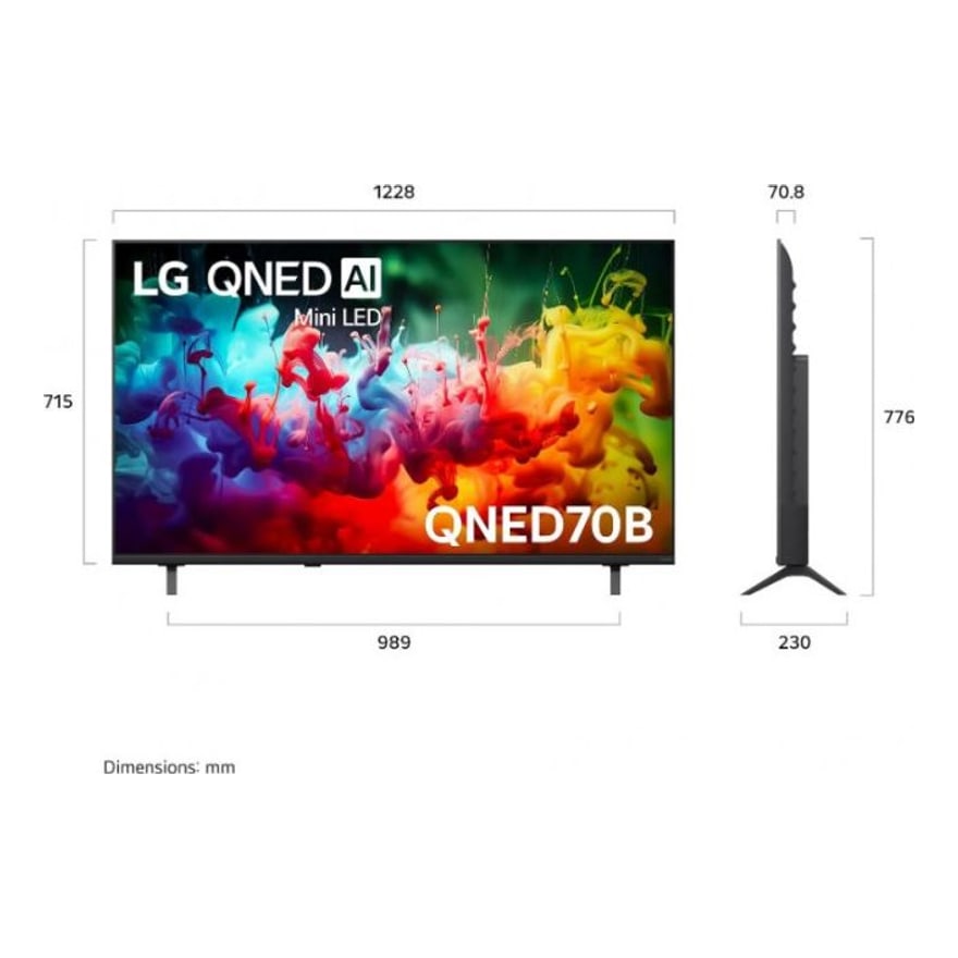 Televisor LG 55QNED70BSA 55 pulgadas Smart TV Qned HDMI