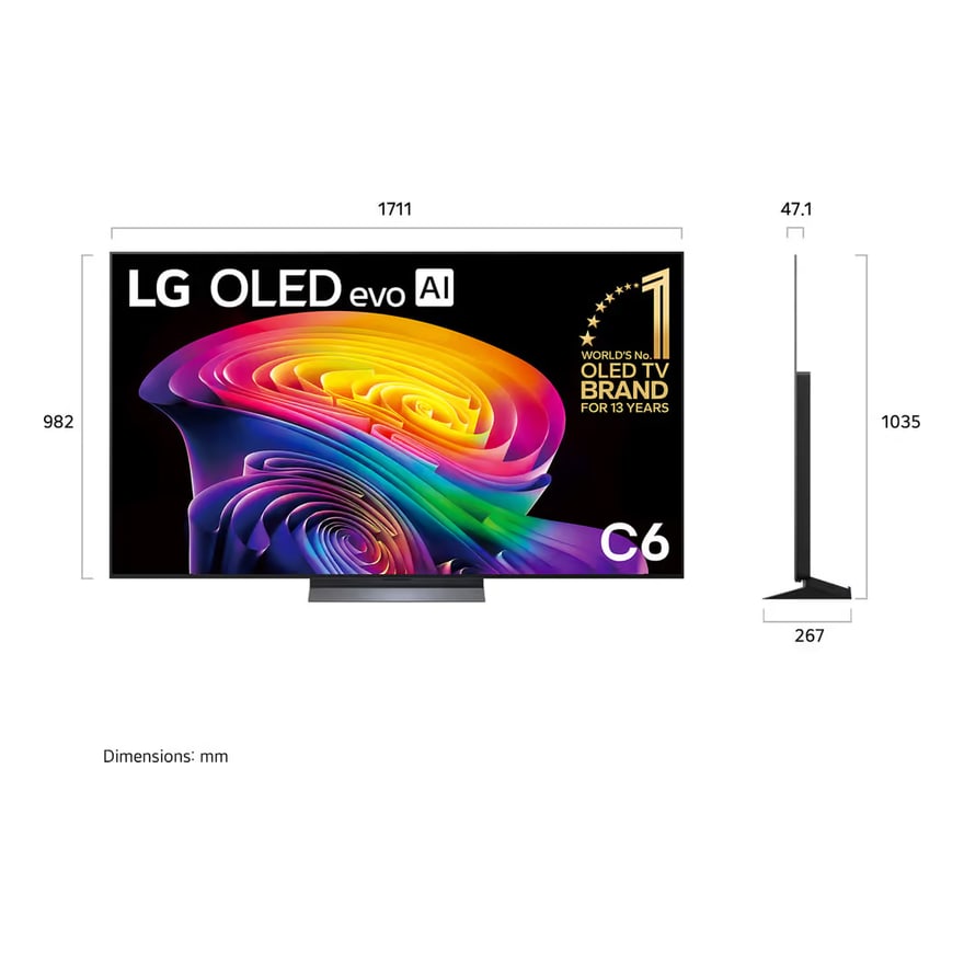 Televisor LG OLED77C6PSA 77 pulgadas Smart TV OLED 4K UHD HDMI