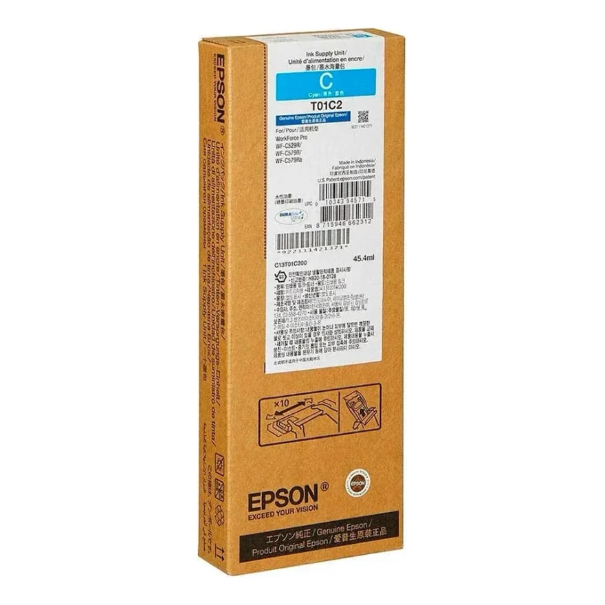 Tinta Epson T01C2 Cyan WF C529R/C579R 5000 p├íg. T01C220
