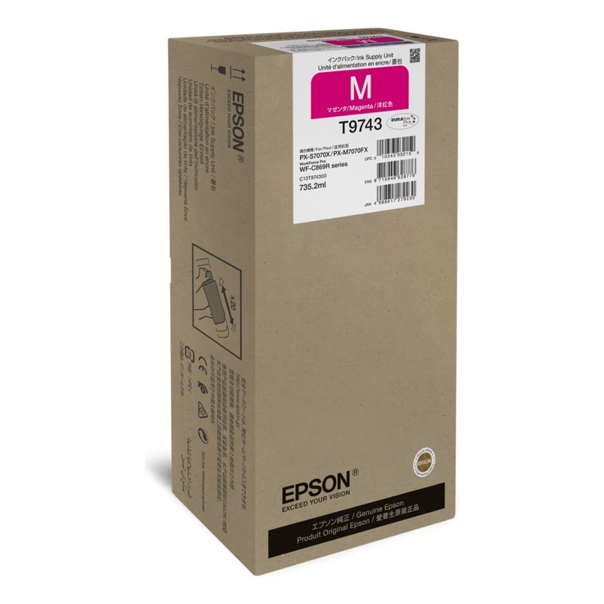 Tinta Epson T9743 Magenta WFC869R 84000 p├íg. C13T974300