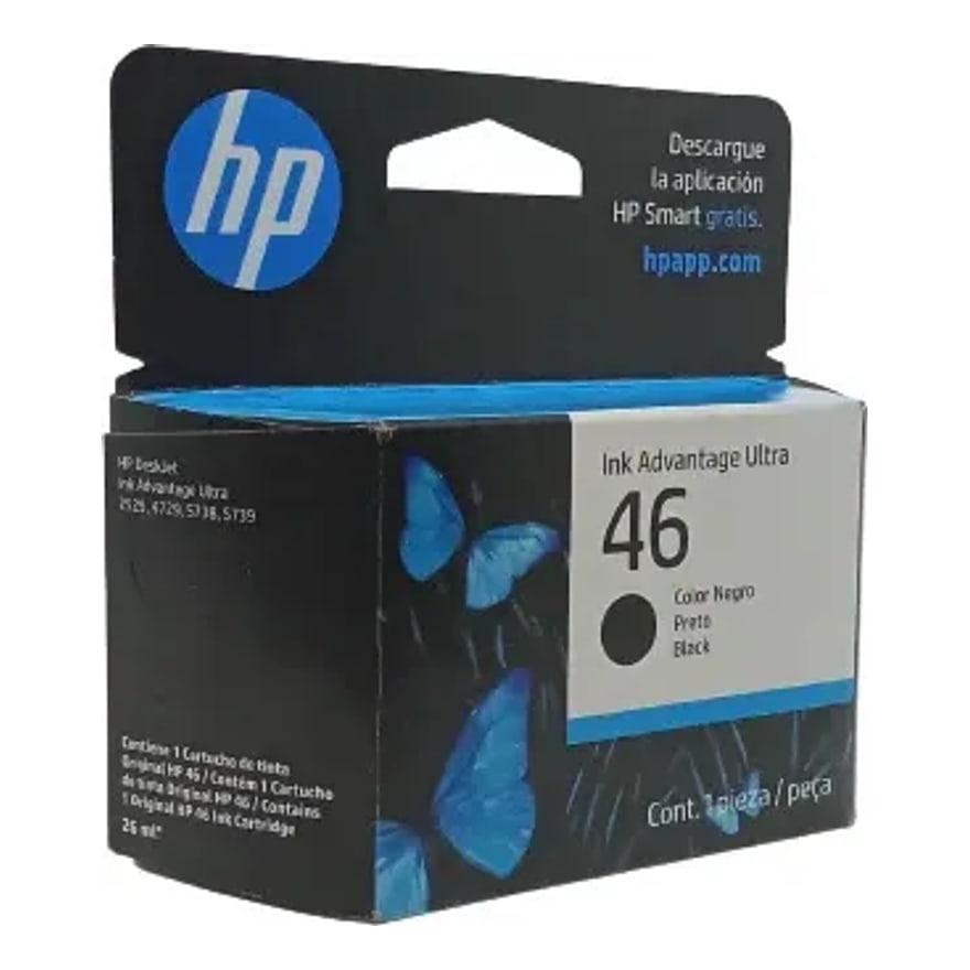 Tinta HP 46 Negro AIO4729 2029 2020/2529/2520 1500 p├íg. CZ637AL