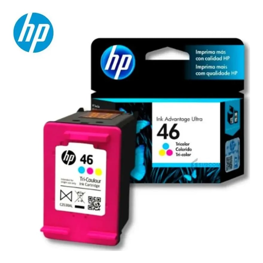 Tinta HP 46 Tri-color AIO4729 2029 2529/2020/2520 750 p├íg. CZ638AL