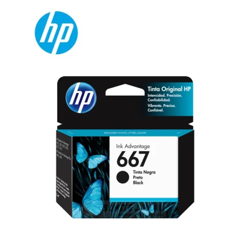 Tinta HP 667 Negro 120 p├íg. 1275 2775 2374