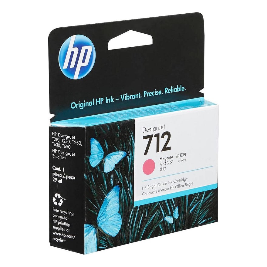 Tinta HP 712 Magenta DJ T210 T230 T250/T630/T650 29 ML 3ED68A