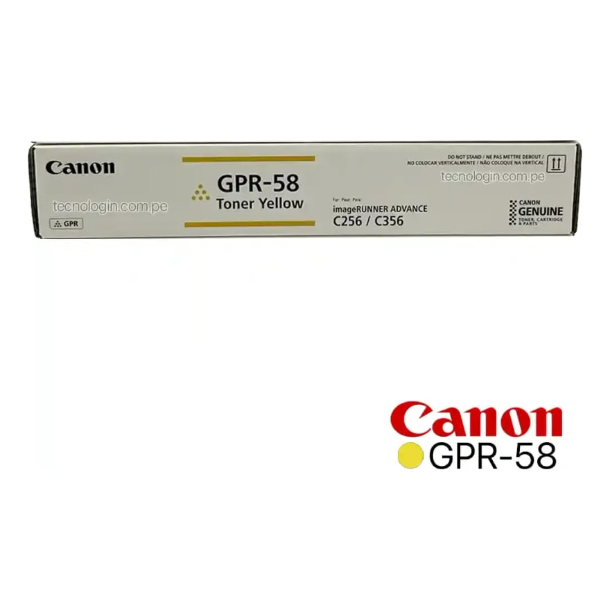 T├│ner Canon GPR-58 Amarillo Rendimiento 18000 P├íginas Ira C257IF/C357IF