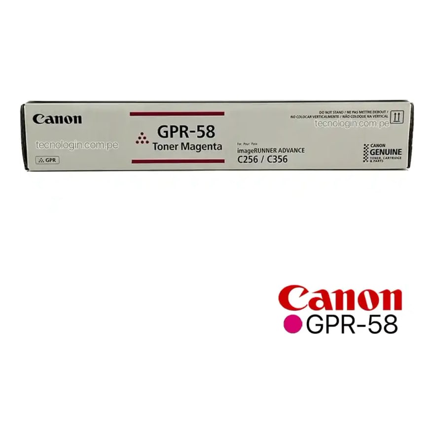 T├│ner Canon GPR-58 Magenta Rendimiento 18000 P├íginas Ira C257IF/C357IF