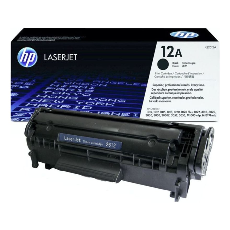 T├│ner HP 12A Negro LaserJet 1012 1020 3015/3050/1319 2000 p├íg. Q2612A