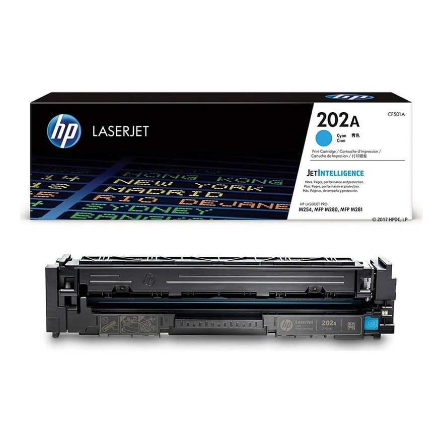 T├│ner HP 202A Cyan LaserJet M254DW/M281FDW 1300 p├íg. CF501A