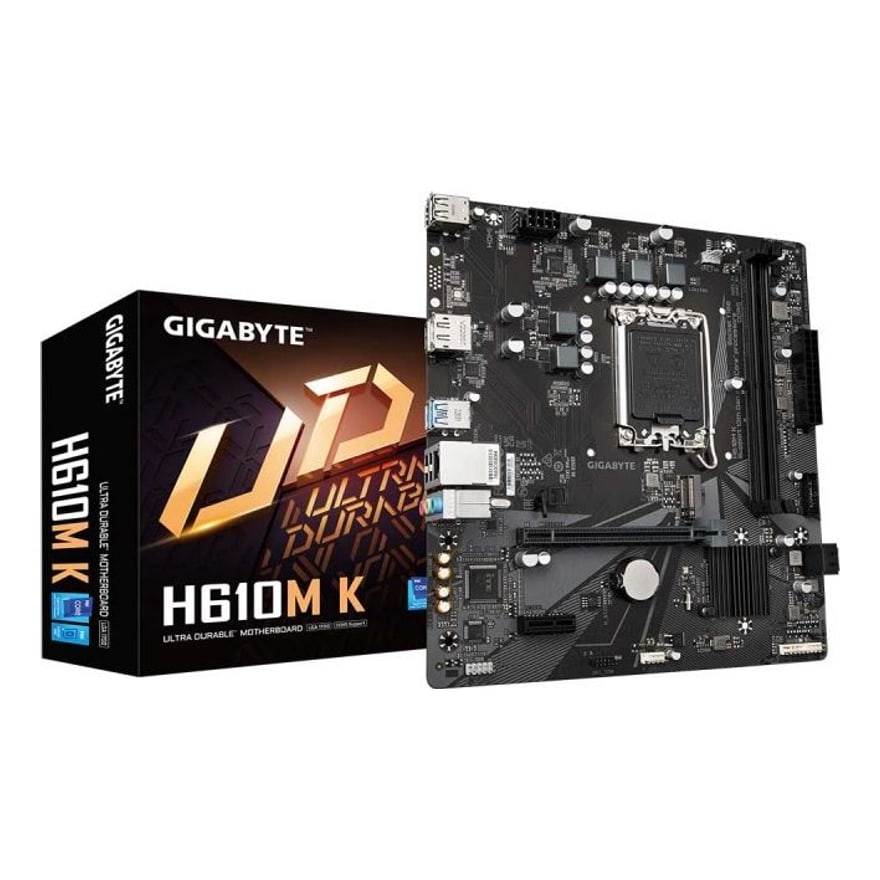 Tarjeta madre GIGABYTE H610M-K GEN5 14th LGA1700 2DDR5 HDMI DP M.2 6USB2.0 4USB3.2 PCIe5.0 mATX