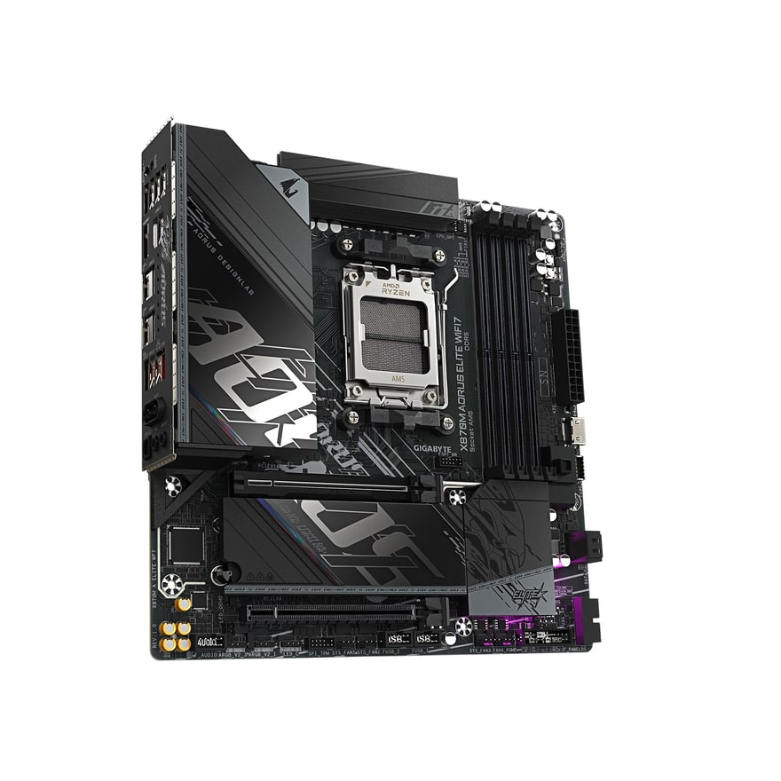 Tarjeta madre GIGABYTE X870M AORUS ELITE WIFI7 AMD5 Ryzen 7000-9000 4DDR5 WIFI BT HDMI 2M.2 USB3.2 mATX