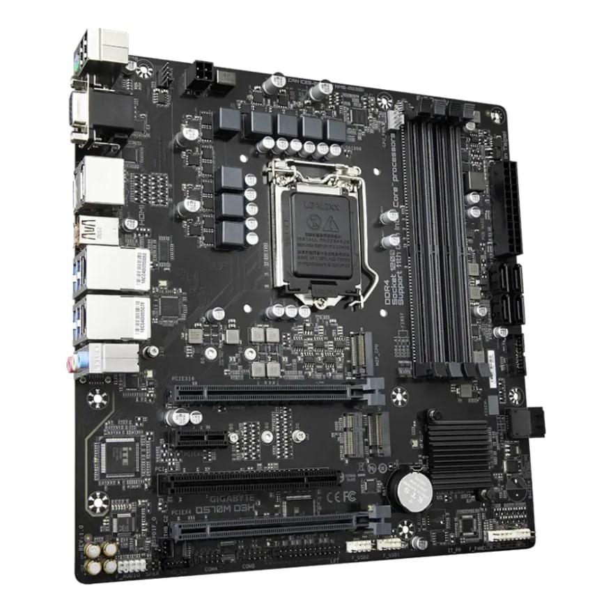 Tarjeta madre Q-ONE Q570 11TH LGA1200 4DDR4 SN LN HDMI DP 2M.2 4USB3.2 2PCIEX16 TPM MATX