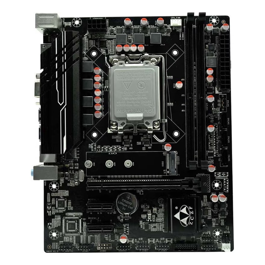 Tarjeta madre QUASAD H610 12VA LGA1700 DDR4-3200 VID SON HDMI M.2 4USB3.0 AIO