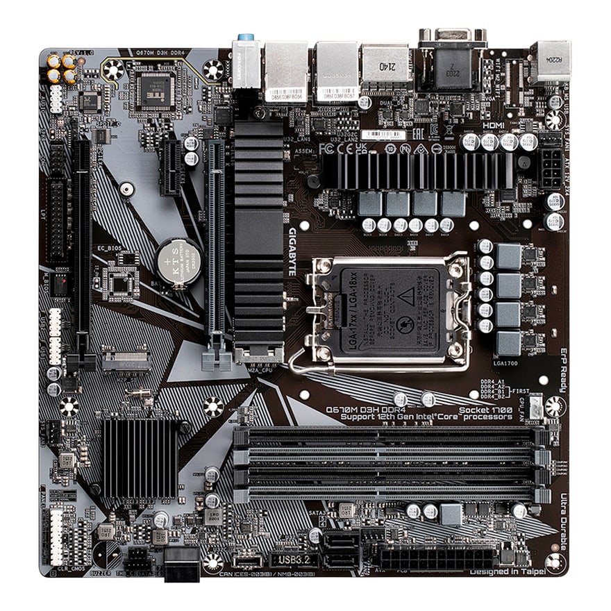 Tarjeta madre QUASAD Q670 13VA LGA1700 DDR4-3200 VID SON HDMI M.2 4USB3.0 AIO