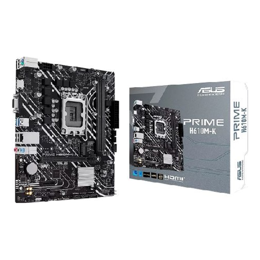 Tarjeta madre ASUS PRIME H610M-K 13VA LGA1700 2XDDR5-5600 HDMI M.2 USB3.2 PCIE4.0 MATX