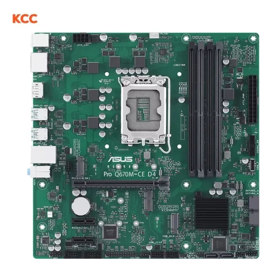 Tarjeta madre ASUS PRO Q670M-CE D4-CSM 13VA-12VA LGA1700 4DDR4-3200 2DP HDMI 2M.2 6USB PCIE4.0 MATX
