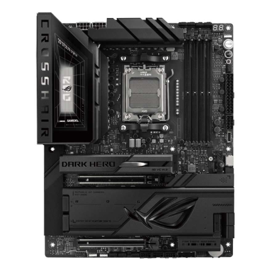 Tarjeta madre ASUS ROG CROSSHAIR X870E DARK HERO AM5 4DDR5-256GB WI-FI 7 HDMI 5M.2 2USB4-C PCIe5.0-4.0 ATX
