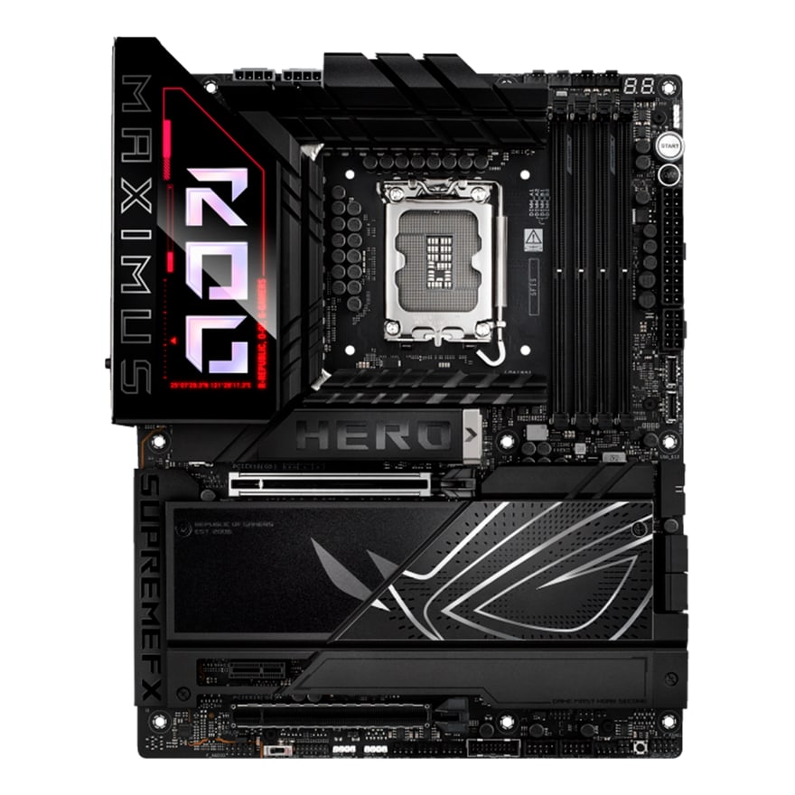 Tarjeta madre ASUS ROG MAXIMUS Z890 HERO Intel Core Ultra LGA1851 DDR5 WIFI HDMI 2TH 11USB 6m.2 PCIe5.0 ATX