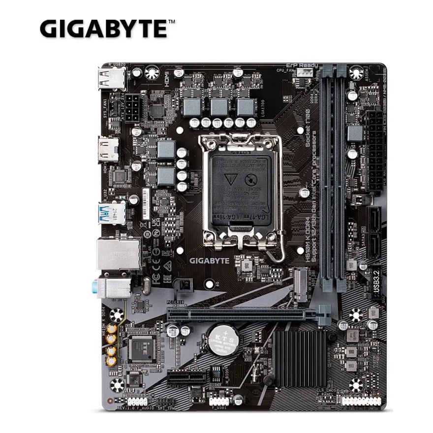 Tarjeta madre GIGABYTE H610M K 13VA-12VA LGA1700 2XDDR4-3200 HDMI M.2 USB3.2 PCIE4.0 MATX