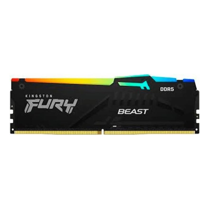 Memoria RAM KINGSTON 16GB FURY BEAST BLACK RGB EXPO 1x16GB DDR5-5600MTs CL36 288-pin 16bit