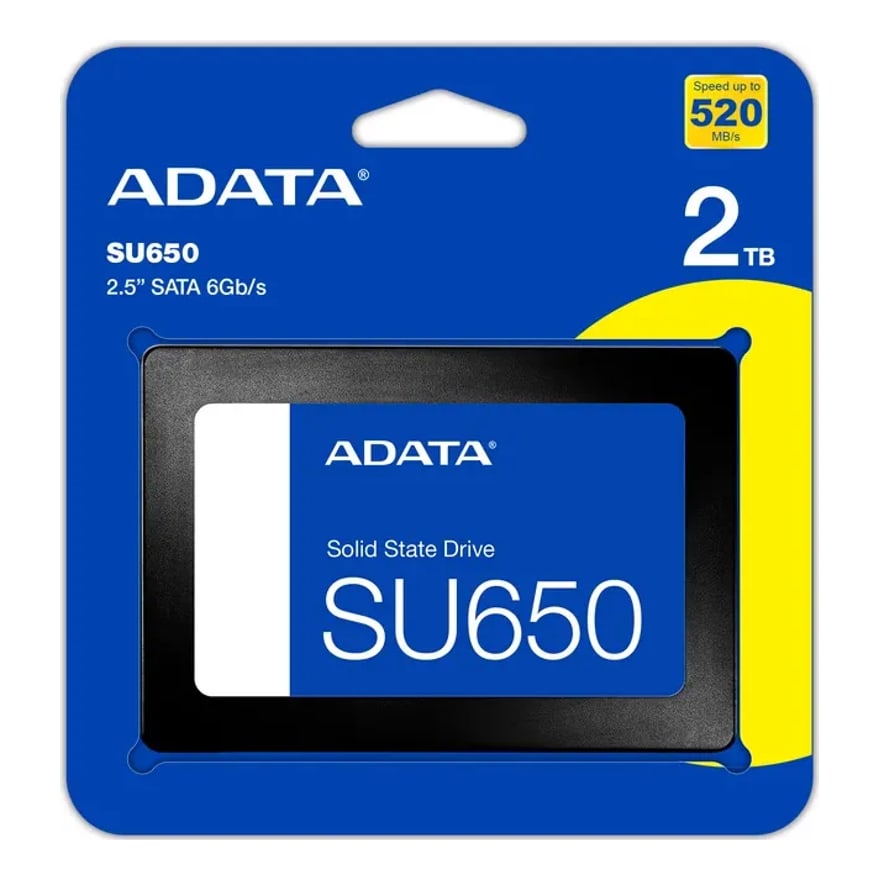 Disco sólido SSD ADATA 2TB SU-650 SATA 6GB-S 2.5INC 3D-NAND 3Y