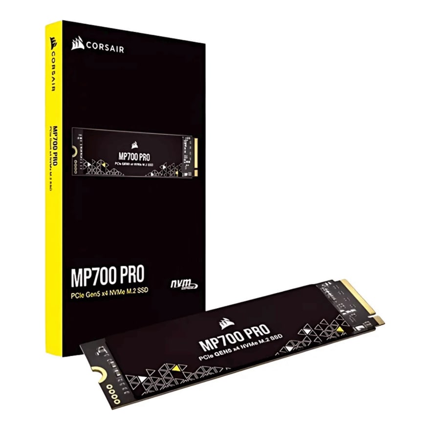 Disco sólido SSD Corsair MP700 PRO 1TB PCIe Gen5 x4 NVMe 2.0 M.2 2280 con Refrigerador-Aire Negro