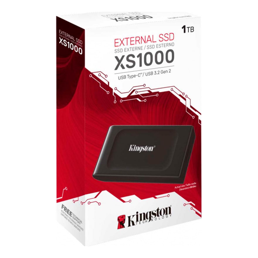 Disco sólido SSD KINGSTON 1TB SXS1000 PCIE 1050-MB-S USB 3.2 EXTERNAL