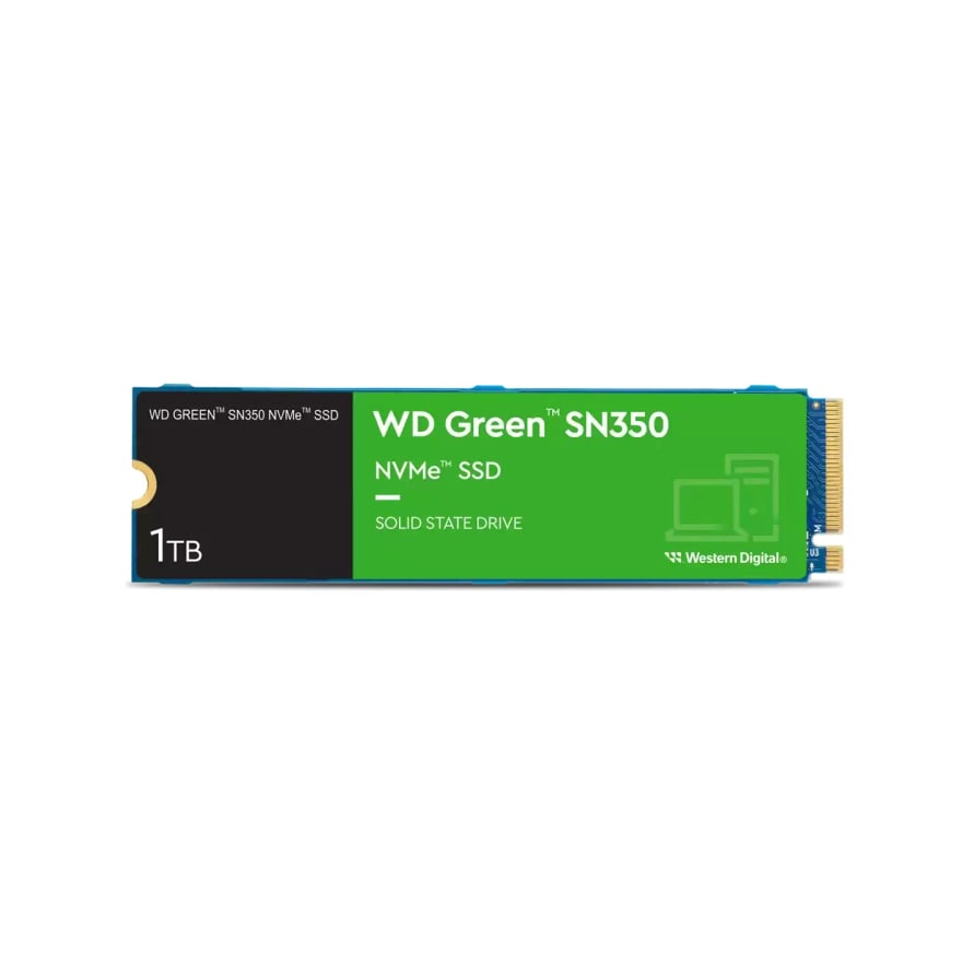 Disco sólido SSD WESTERN DIGITAL SN350 NVME 1TB GEN3 PCIE QLC M.2 2280 3200 MBS GREEN