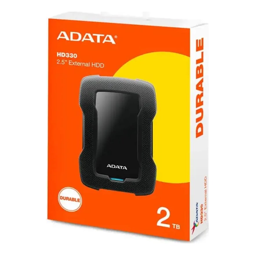 DISCO DURO ADATA HD330-2TB ANTISHOCK USB-3.2 BLACK EXTERNO