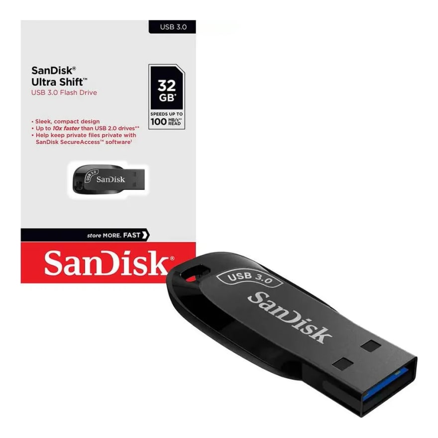 Memoria USB SANDISK ULTRA SHIFT 32GB USB 3.0 BLACK Z410