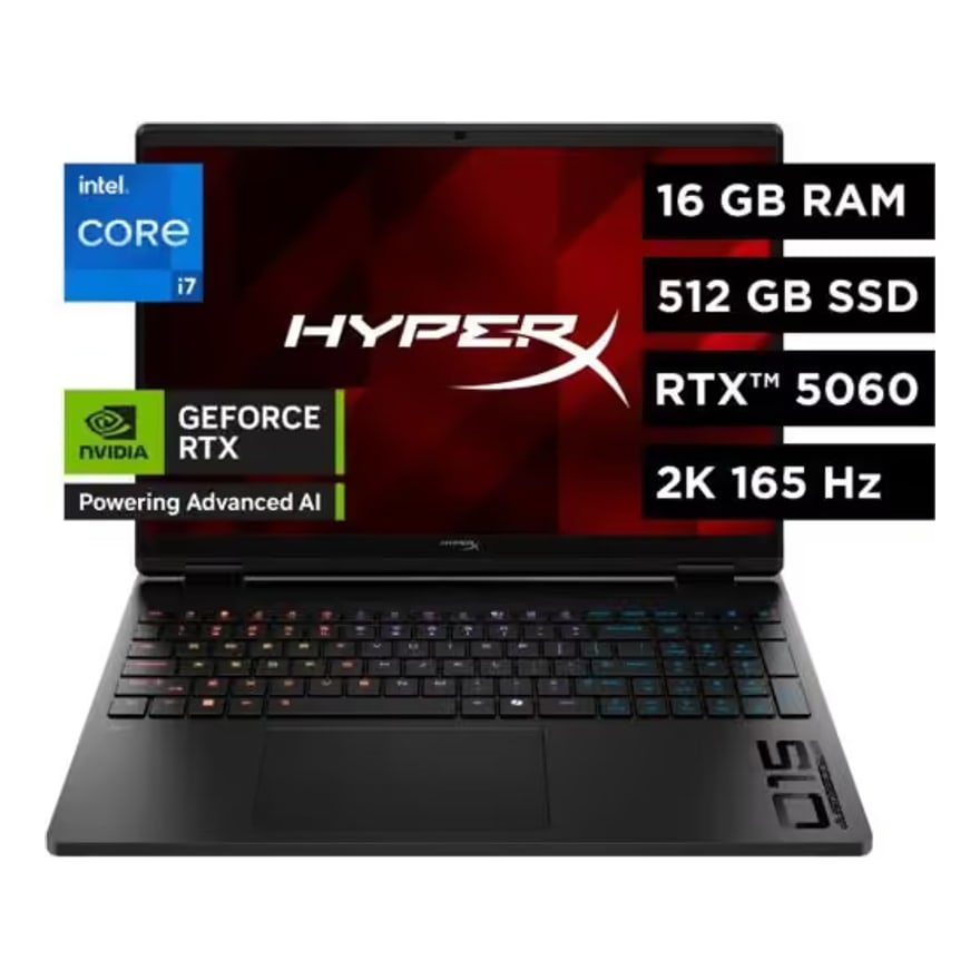 Laptop HP HyperX OMEN Gaming 15-ga0001la Intel I7-14650HX 16GB 512GB 15.3Inch RTX-5060-8GB W11H Black