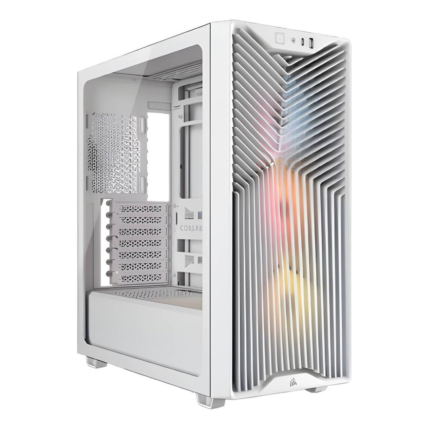Case CORSAIR ATX 3200D RS ARGB TEMPERED GLAS MID-TOWER USB3.2 USB2.0 SUP-9VENT. WHITE