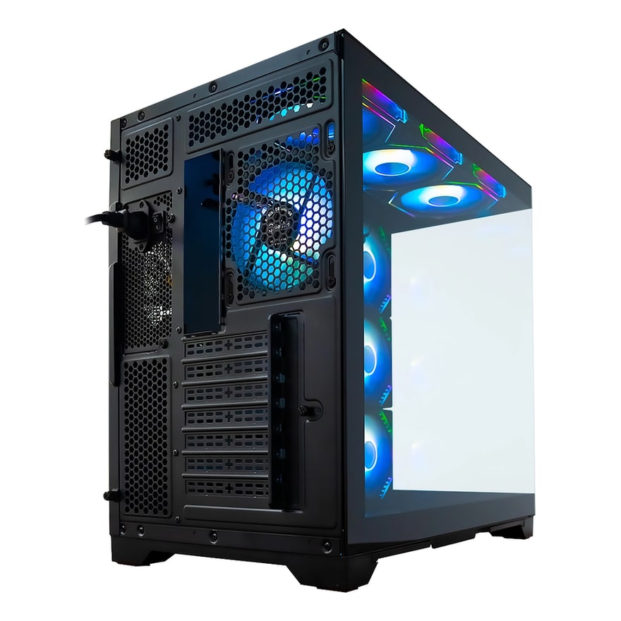 Case QUASAD ATX GAMING 0.5MM FP-GLASS SIDE-GLASS 3USB 7VEN-RGB810 FPO-850 Plus ATX