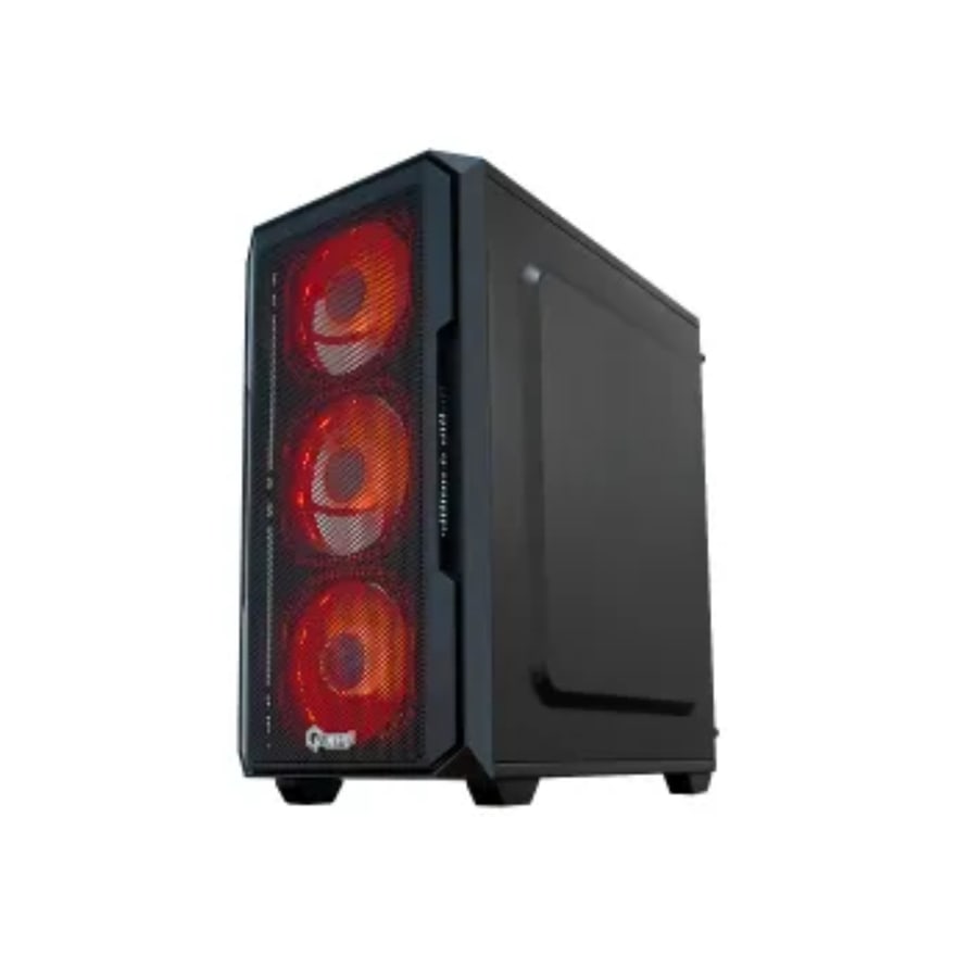 Case QUASAD MICRO-ATX FULL-SIZE GAMING 0.5MM GLASS SIDE-GLASS 3USB 3VEN-RGB810 FPO-850 Plus ATX
