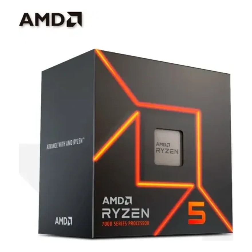 Procesador AMD AM5 RYZEN 5 7600 3.8GHZ 6CORE 12HILOS 6MB CACHE DDR5-128GB WRAITH STEALTH