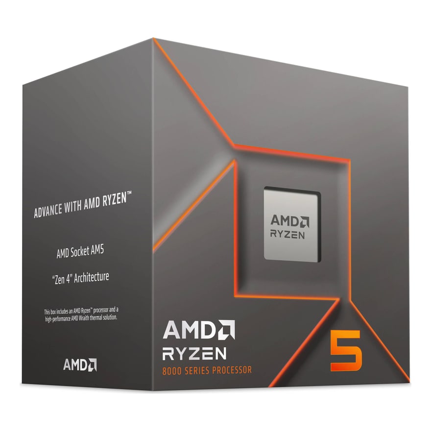 Procesador AMD RYZEN 5 AM5 8400F 4.2GHZ 6CORE 12HILOS 6MB CACHE 65W WITH FAN BOX