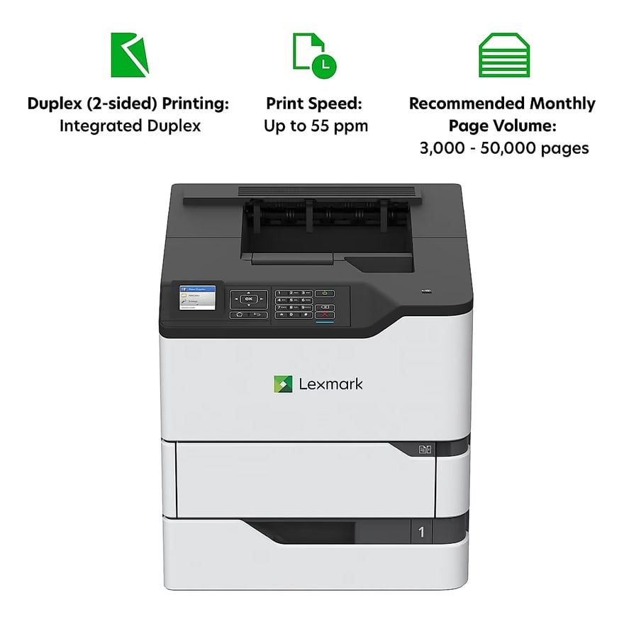 IMPRESORA LEXMARK LASER MS821DN DUPLEX 55PPM