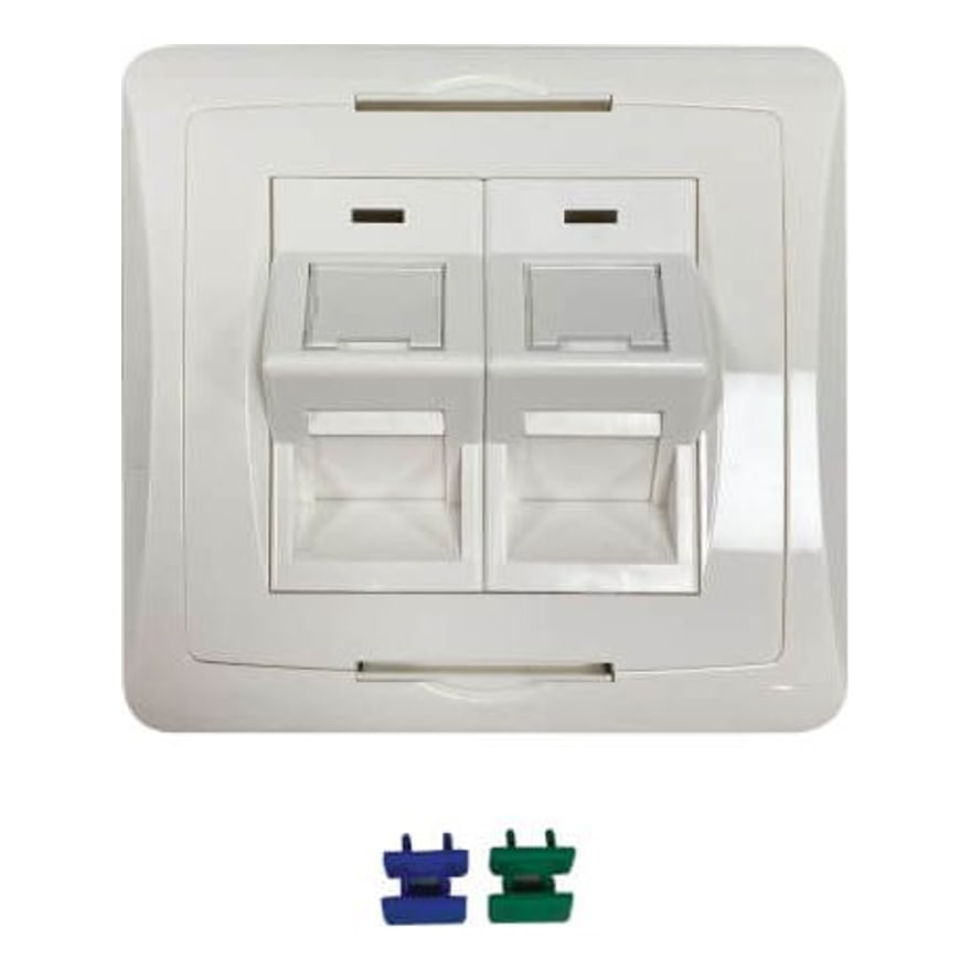 BEZEL ANGLED 2 PORT BLANCO