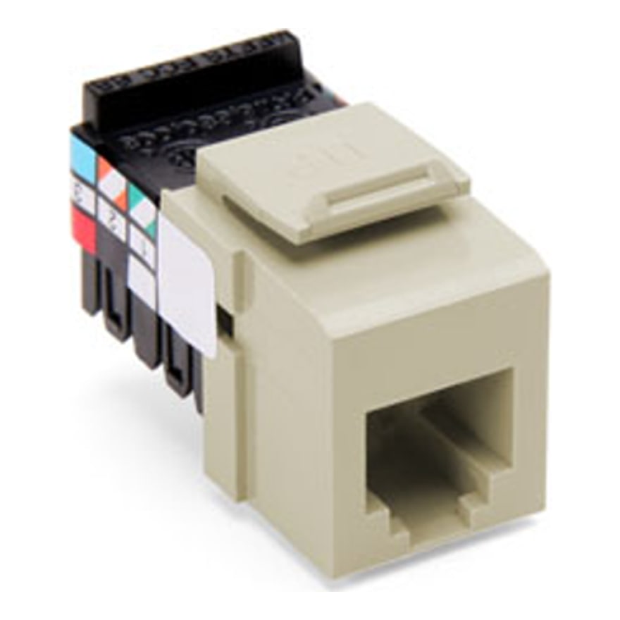 BISCUIT JACK SURFACE MOUNT 6P6C IVORY
